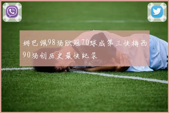 姆巴佩98场欧冠70球成第三快梅西90场创历史最快纪录